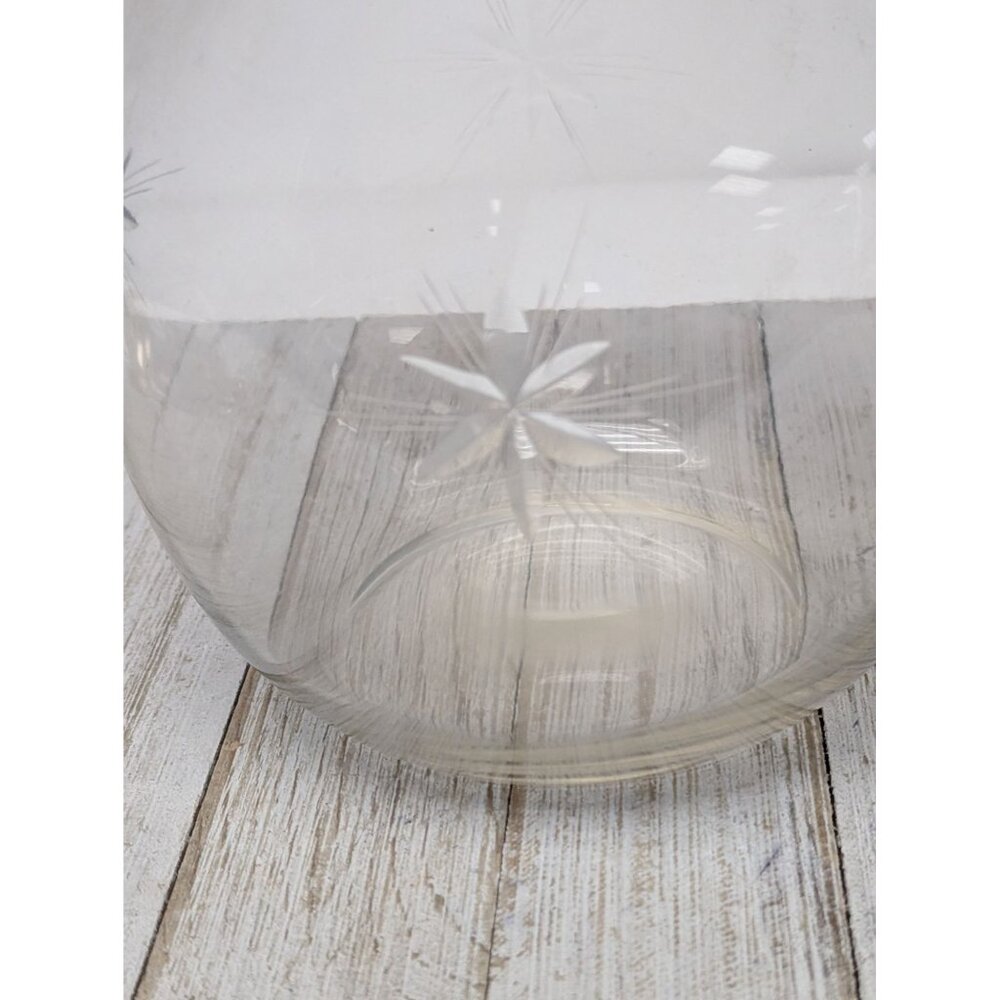 Vintage Starburst 1/2 Gallon Glass Clear Pitcher 8" - Picture 2 of 9